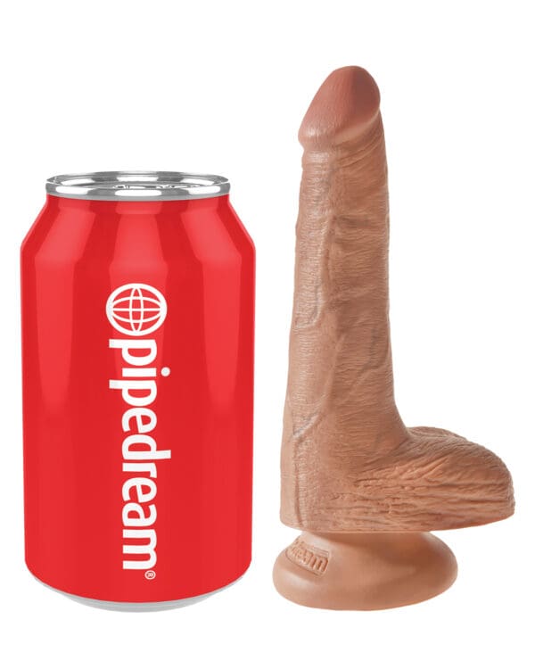 King Cock 6" Cock w/Balls - Tan - Image 5