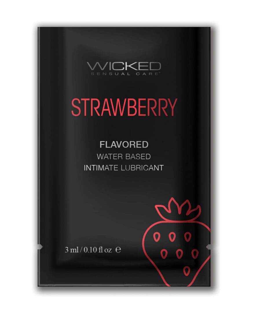 Wicked Sensual Care Water Based Lubricant - .1 oz Strawberry