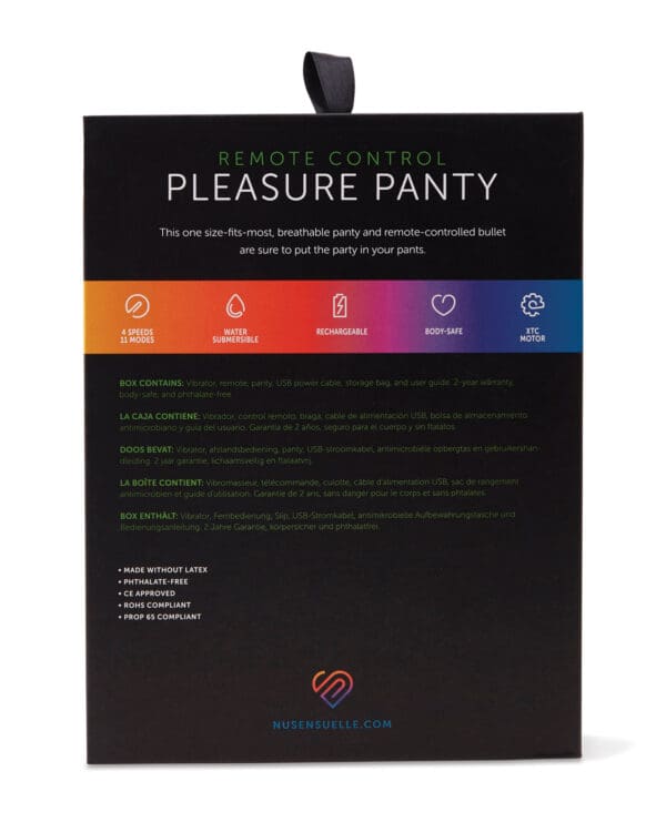 Nu Sensuelle Pleasure Panty Bullet w/Remote Control 15 Function - Pink - Image 5