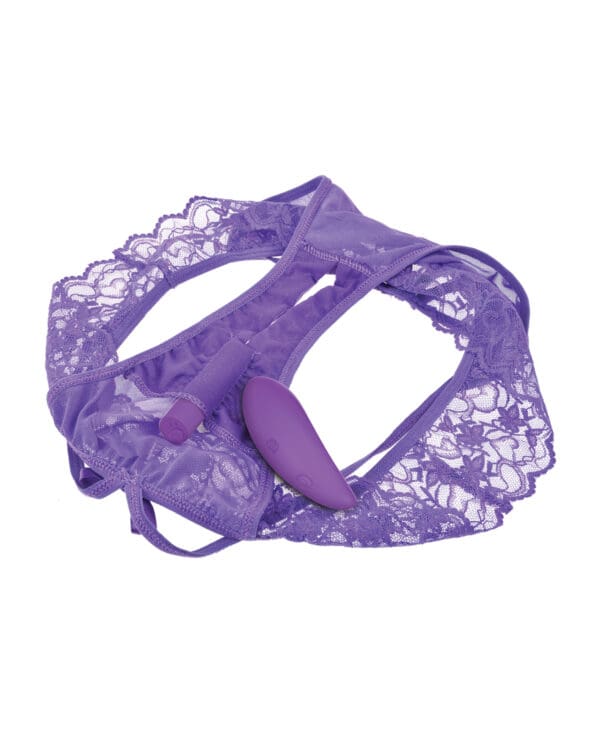 Fantasy For Her Crotchless Panty Thrill Her - Purple - Image 3