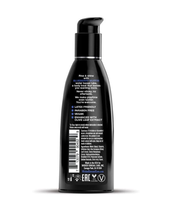 Wicked Sensual Care Water Based Lubricant - 2 oz Blueberry Muffin - Image 2