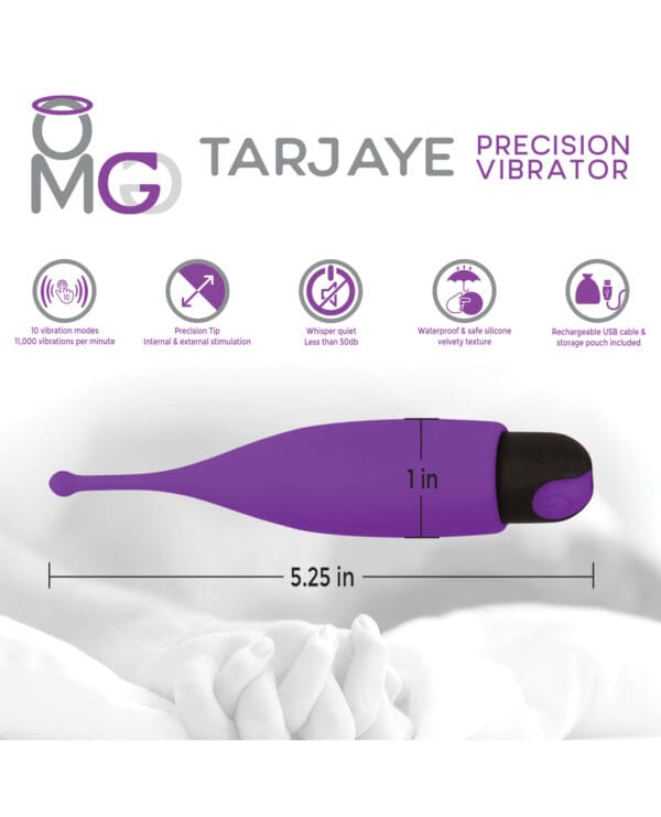 OMG Tarjaye Travel Size Precision Stimulator - Purple - Image 2