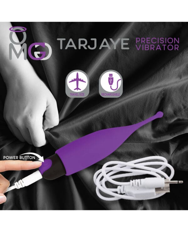 OMG Tarjaye Travel Size Precision Stimulator - Purple - Image 5