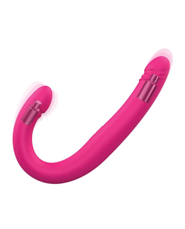 Dorcel Orgasmic Double Do 16.5" Thrusting Dong - Pink - Image 4