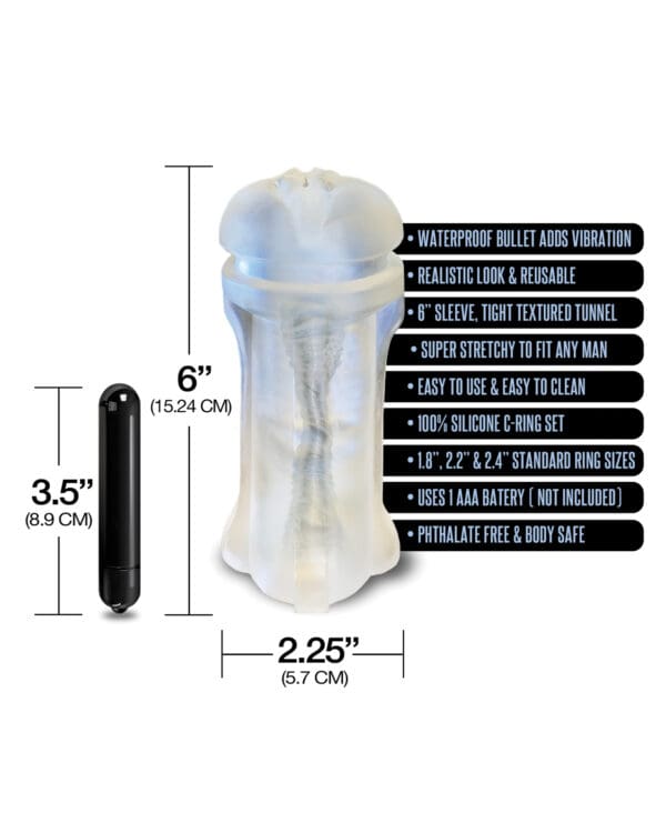 MSTR B8 Squeeze Vibrating Pussy Pack - Kit of 5 Clear - Image 4