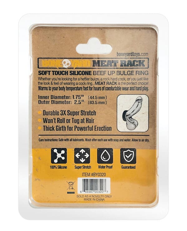 Boneyard Meat Rack Cock Ring - Black - Image 2