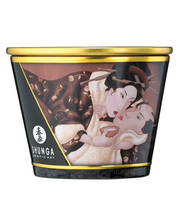 Shunga Massage Candle Excitation - 5.7 oz Intoxicating Chocolate - Image 3