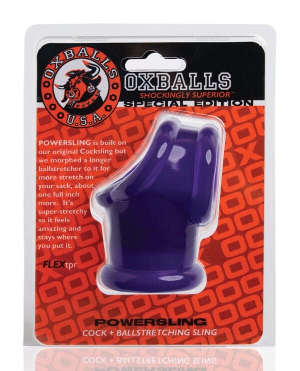 Oxballs Powerballs Cocksling & Ball Stretcher - Eggplant - Image 4