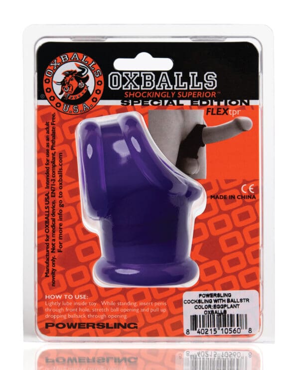 Oxballs Powerballs Cocksling & Ball Stretcher - Eggplant - Image 5