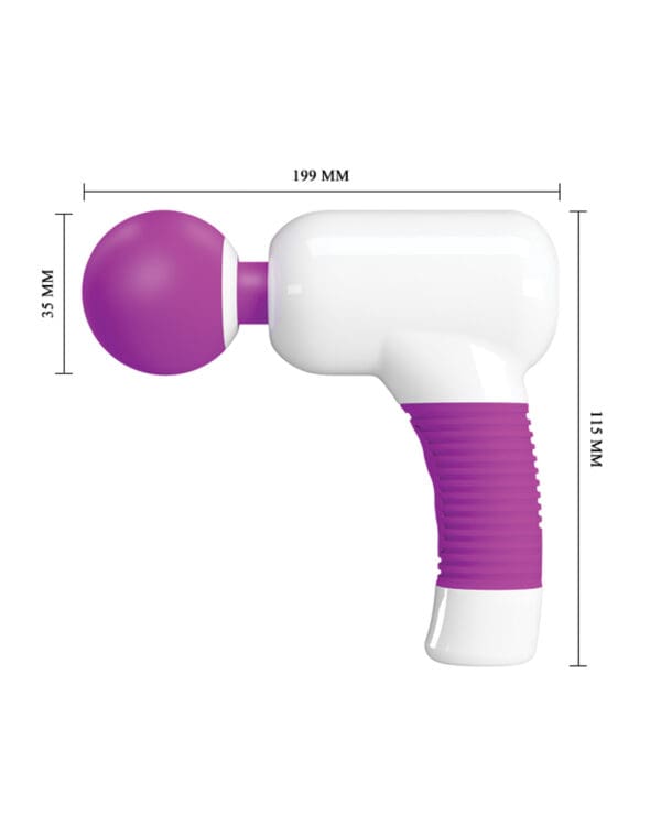 Pretty Love Super Power Fun Gun Massager - White/Fuchsia - Image 5