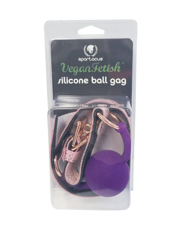Spartacus Silicone Gag w/Leather Lining - Pink Snakeskin Micro Fiber - Image 2