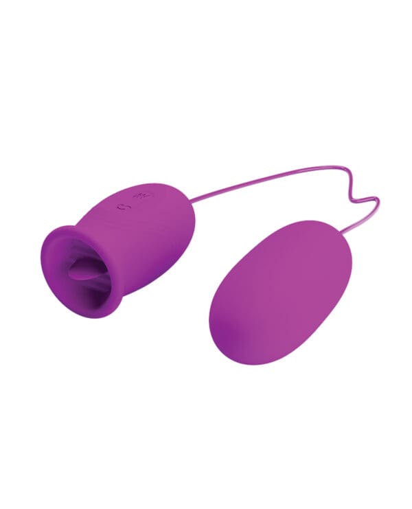 Pretty Love Daisy Silicone Licker & Vibrating Egg - Fuchsia - Image 3