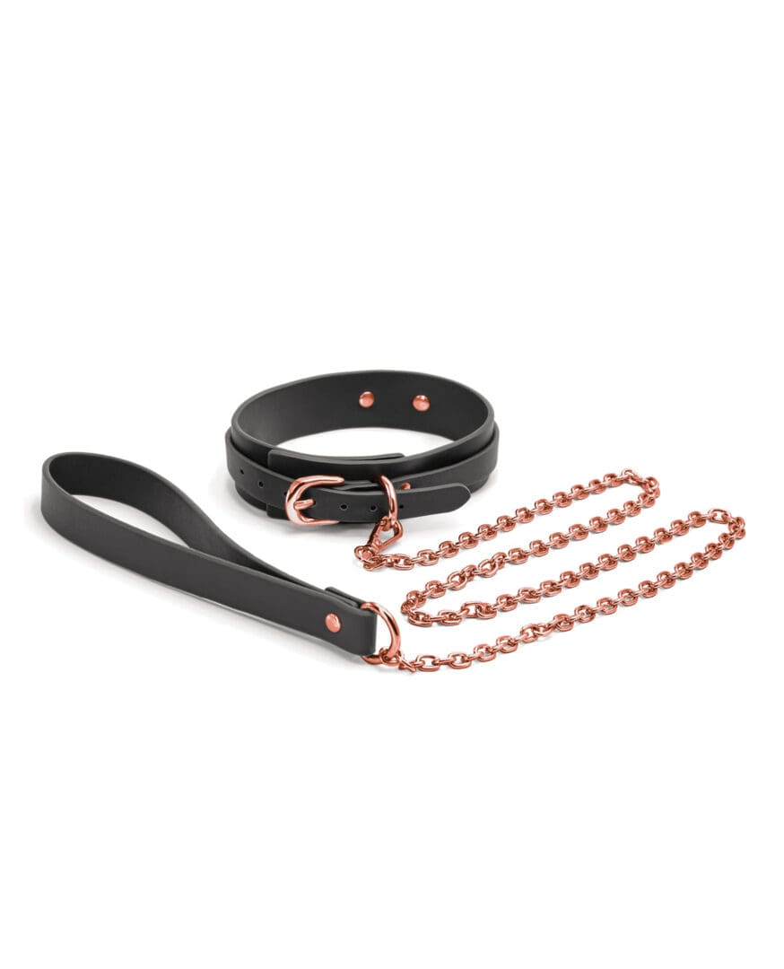 Bondage Couture Collar & Leash - Black - Image 2