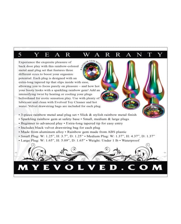Evolved Rainbow Metal Plug set - Image 2