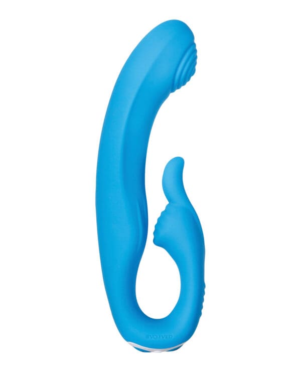 Evolved Sea Breeze Bunny Rechargeable Dual Stim - Blue - Image 4