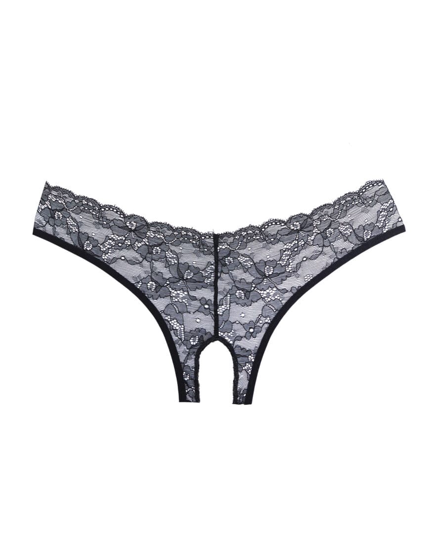 Adore Crush Lace Open Panty Black O/S - Image 3
