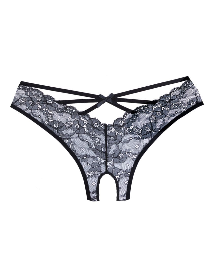 Adore Crush Lace Open Panty Black O/S - Image 4