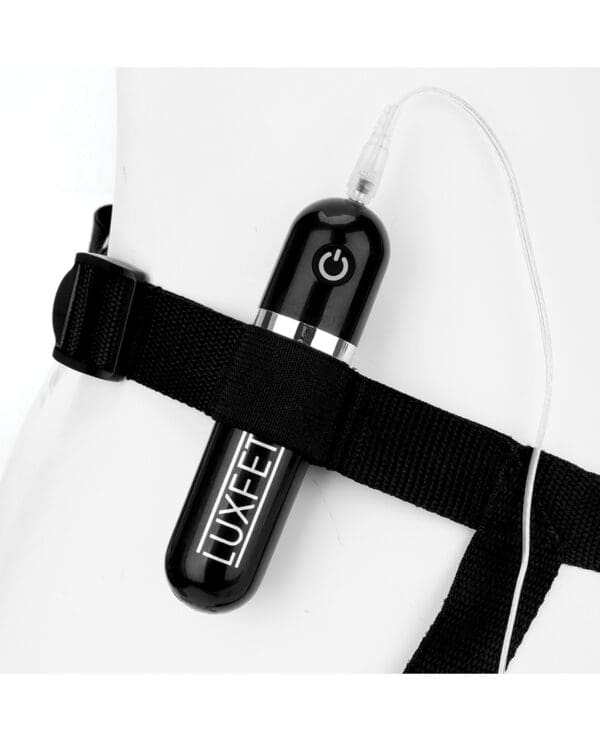 Lux Fetish 6.5" Realistic Vibrating Dildo w/Strap On Harness Set - Image 3