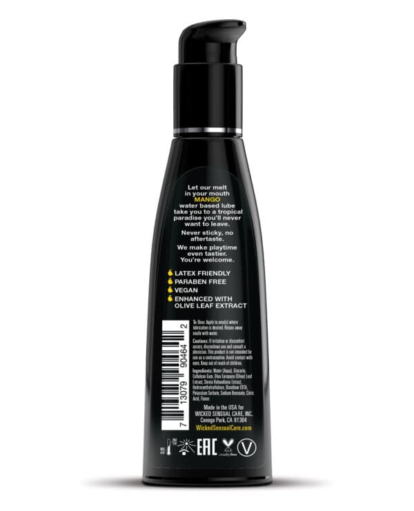 Wicked Sensual Care Water Based Lubricant - 4 oz Mango - Image 2