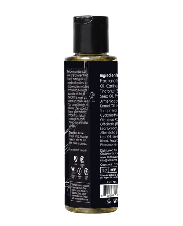 Sensuva Me & You Massage Oil - 4.2 oz Berry Flirty - Image 2