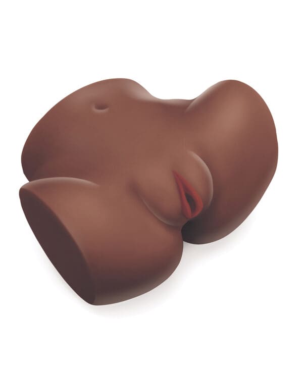 Luvdollz Remote Control Rechargeable Spread Eagle Pussy & Ass w/Douche - Mocha - Image 3