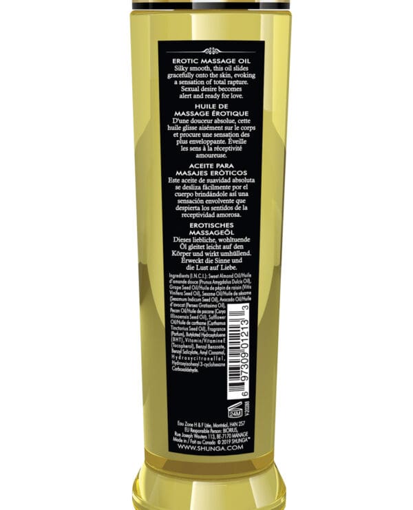 Shunga Erotic Massage Oil - 8 oz Monoi - Image 2