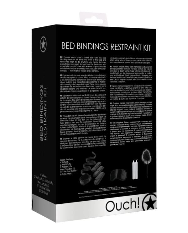 Shots Ouch Bed Bindings Restraint Kit - Black - Image 2