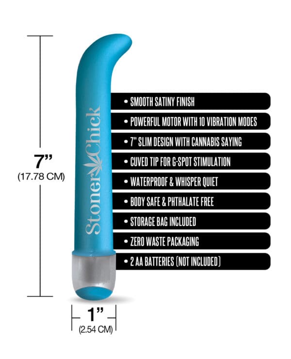 Buzzed 7" G-Spot Vibe  - Stoner Chick Blue - Image 4