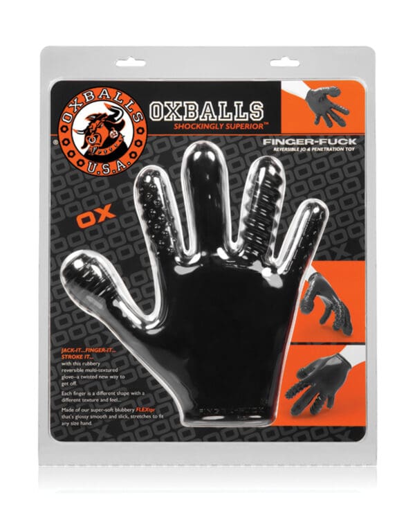 Oxballs Finger Fuck Glove - Black - Image 3
