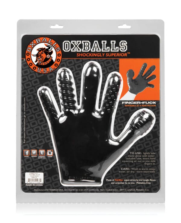 Oxballs Finger Fuck Glove - Black - Image 4