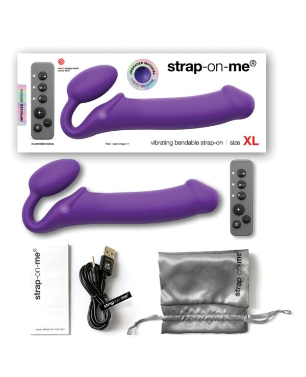 Strap on Me Vibrating Bendable Strapless Strap on Xlarge - Purple - Image 5