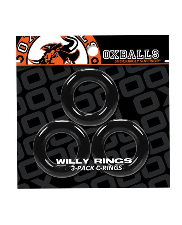 Oxballs Willy Rings - Black Pack of 3 - Image 2