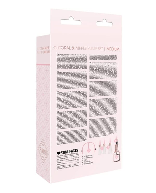 Shots Pumped Clitoral & Nipple Pump Set - Medium Rose Gold - Image 2