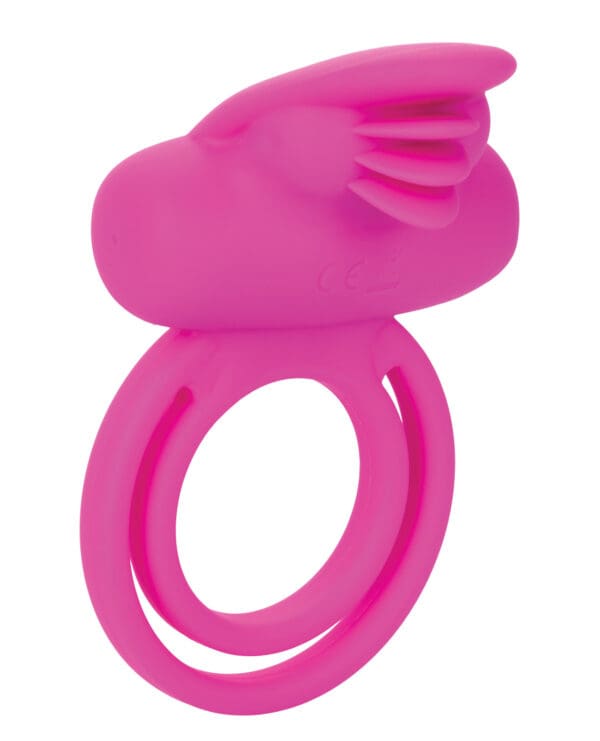 Silicone Rechargeable Dual Clit Flicker Enhancer - Pink - Image 3