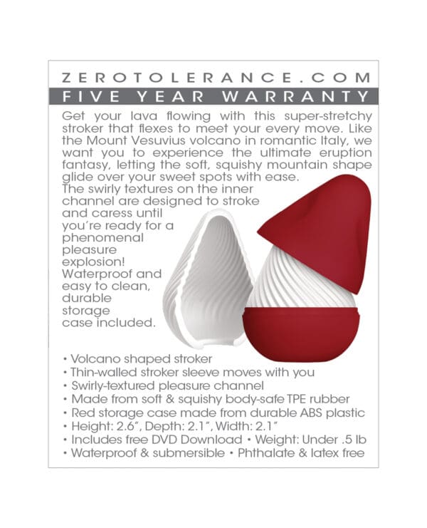 Zero Tolerance Vesuvias Stroker - White - Image 2