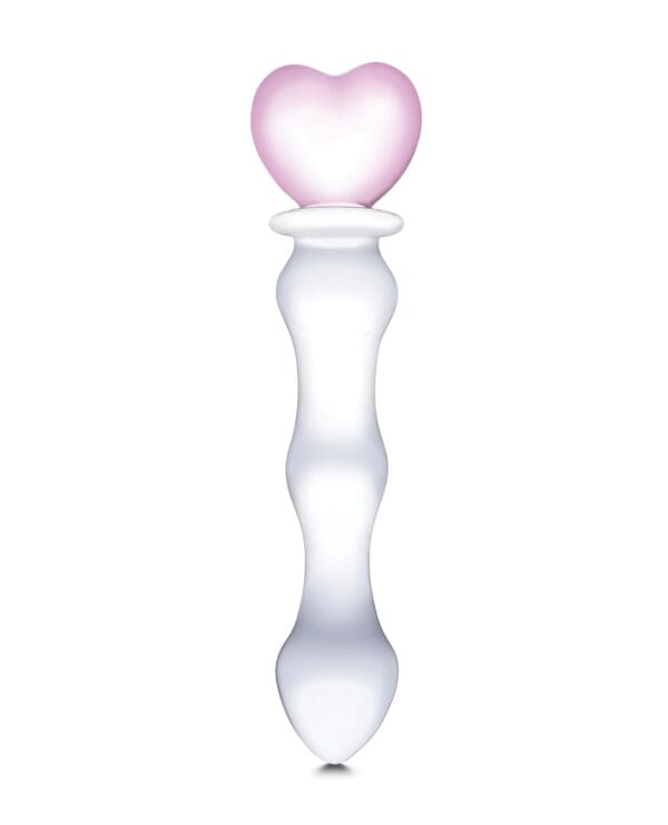 Glas 8" Sweetheart Glass Dildo - Pink/Clear - Image 2
