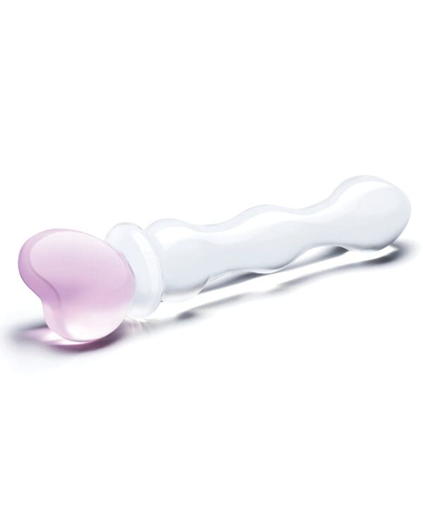Glas 8" Sweetheart Glass Dildo - Pink/Clear - Image 3