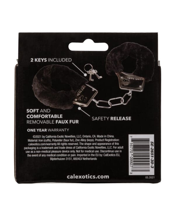 Playful Furry Cuffs - Black - Image 2