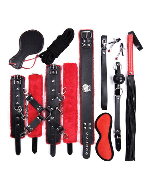 Plesur Deluxe Bondage Kit - Black/Red - Image 2