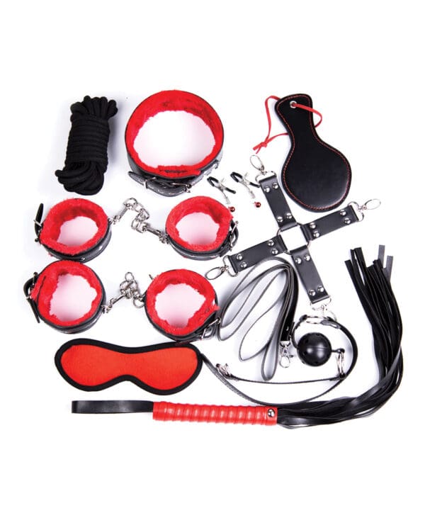 Plesur Deluxe Bondage Kit - Black/Red - Image 3