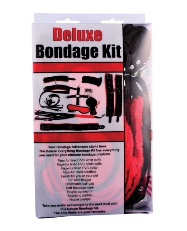 Plesur Deluxe Bondage Kit - Black/Red - Image 4