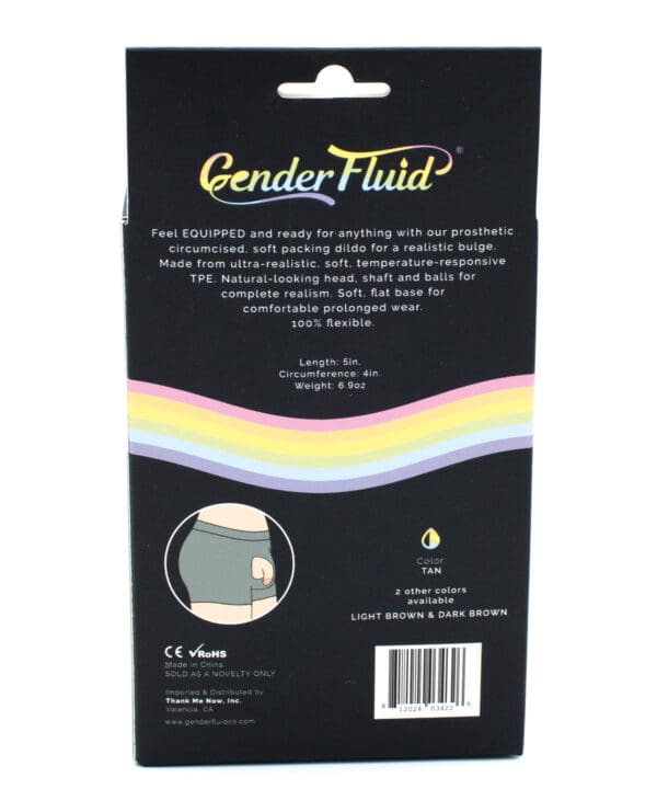 Gender Fluid 5" Equipped Soft Packer - Tan - Image 2