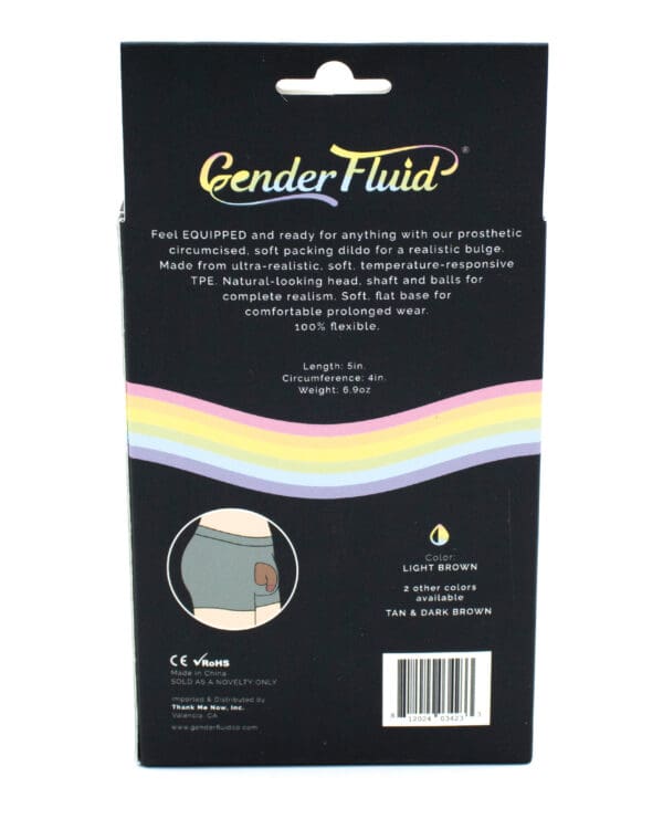 Gender Fluid 5" Equipped Soft Packer - Light Brown - Image 2