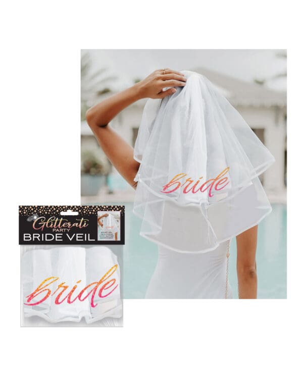 Glitterati Bride Veil - Rose Gold/White - Image 2