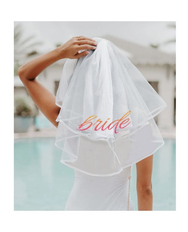 Glitterati Bride Veil - Rose Gold/White - Image 3