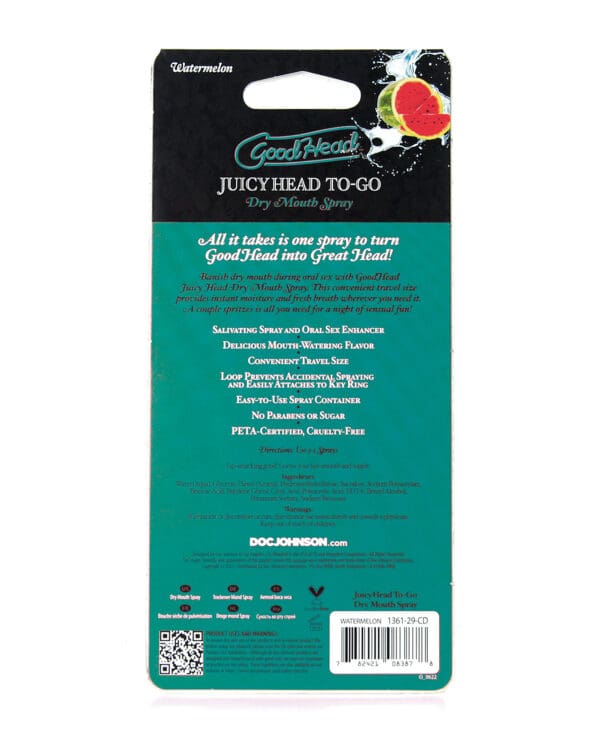 GoodHead Juicy Head Dry Mouth Spray To Go - .30 oz Watermelon - Image 4