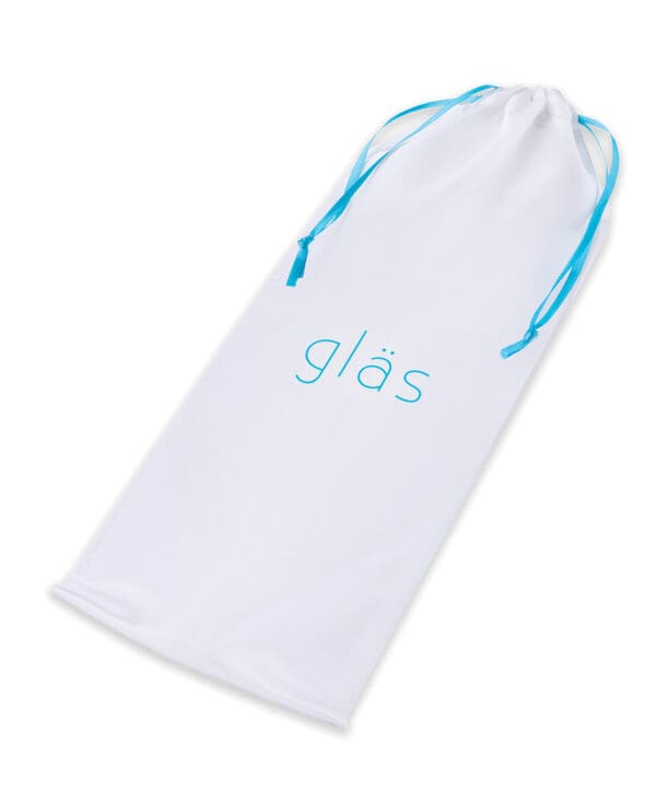 Glas 11" Realistic Double Ended Glass Dildo w/Handle - Blue - Image 5