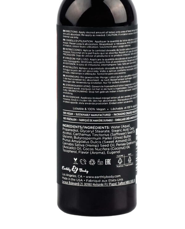 Earthly Body Hemp Seed by Night Edible Lotion - 2 oz Watermelon - Image 2