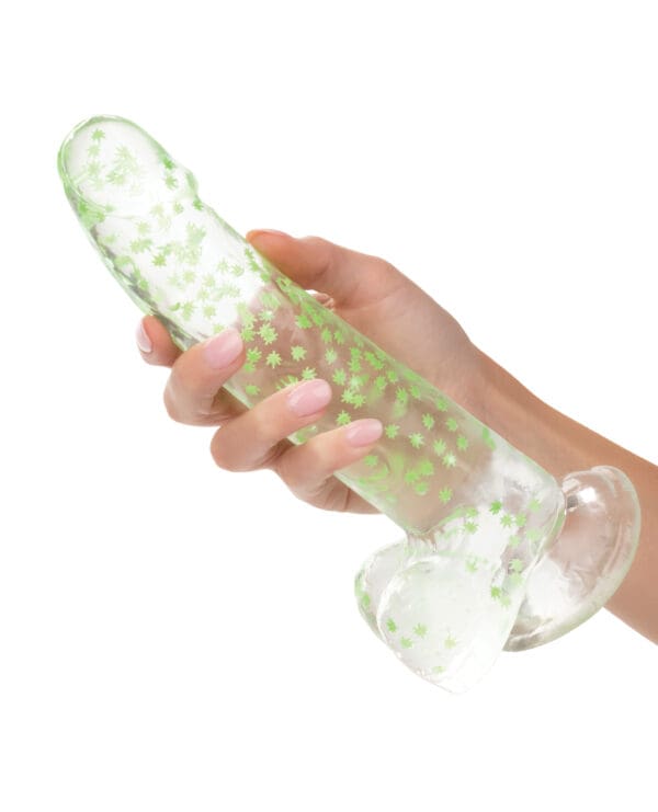 Naughty Bits I Leaf Dick Glow In The Dark Weed Leaf Dildo - Image 4