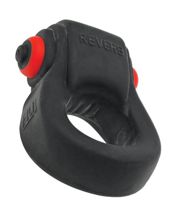 Hunkyjunk Revring Cock Ring w/Vibe - Tar w/Red Vibe - Image 3